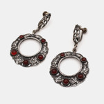 Silver Carnelian Drop Earrings 