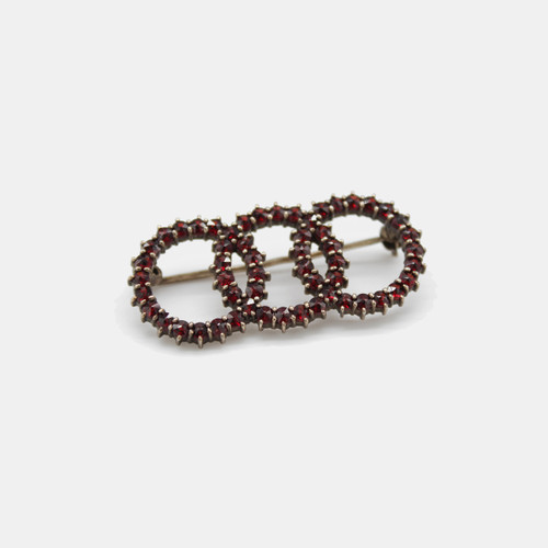 Bohemian Czech Garnet Brooch