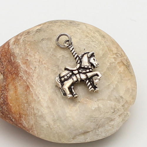 Sterling Carousel Horse Charm 