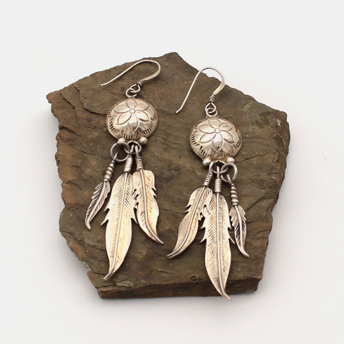 1970's Feather Earrings 