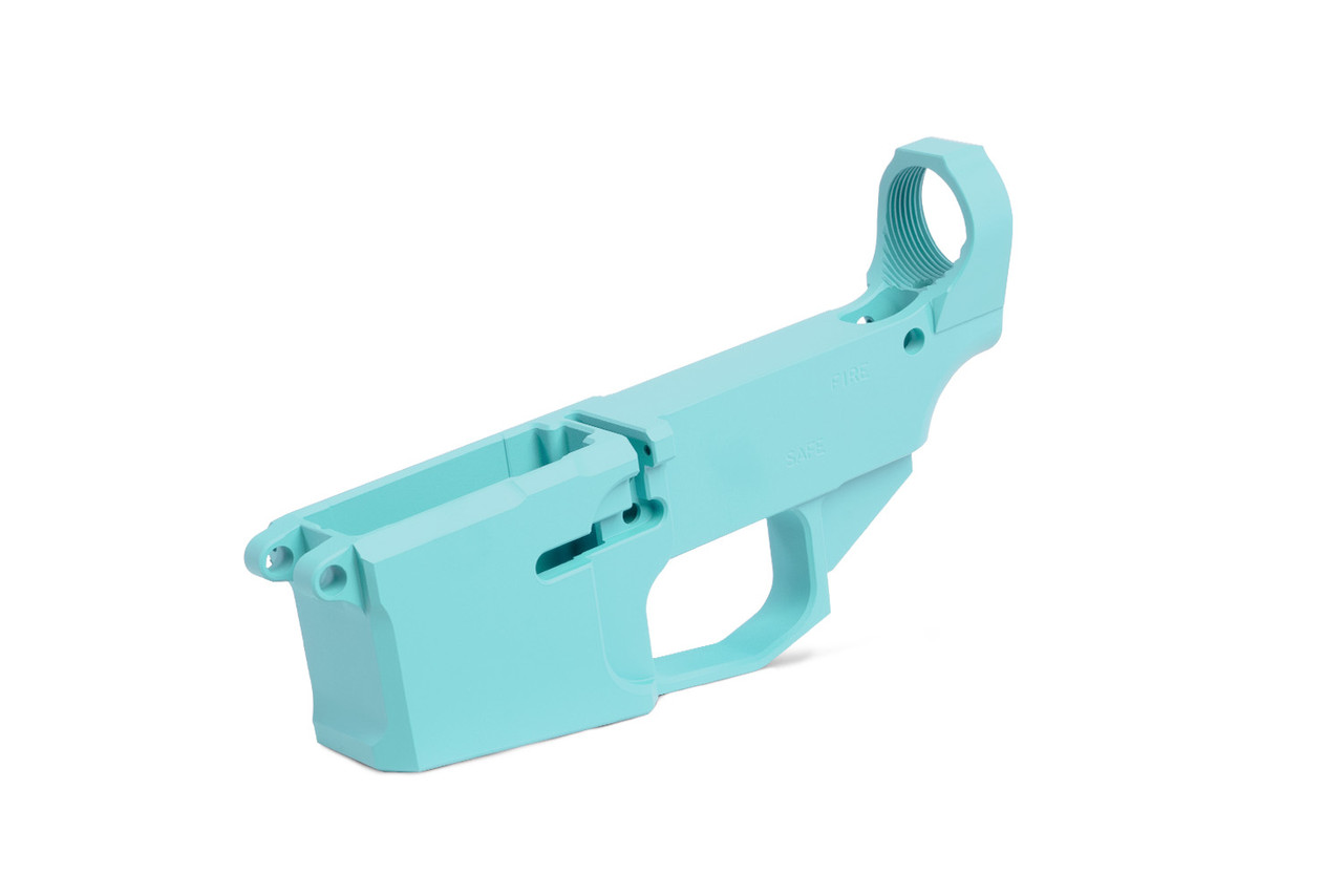 Robin's Egg Blue Cerakote 80% AR-15 Lower Receiver Billet