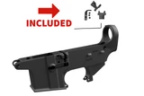 Premium Forged A9X AR-9 80% Lower – Retro Cut – Colt® Magazine Pattern - BLACK