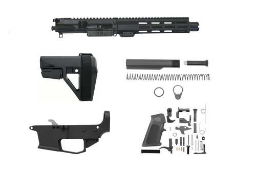 KAK 8" 9mm  9" MLOK Upper AR9 80% Build Kit