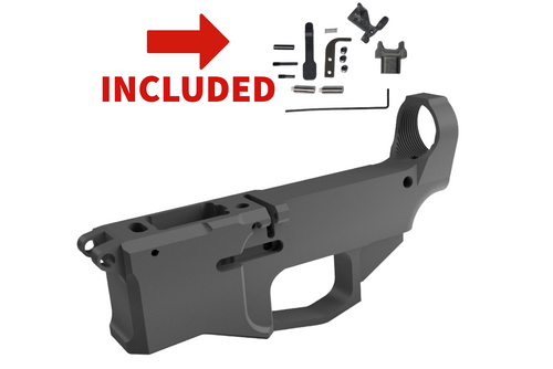 A9X 9mm AR-9 80% Lower Receiver – Colt® Magazine Pattern | Ambidextrous | Black Anodize