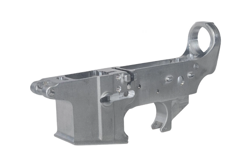 Premium Forged A9X AR-9 Stripped Lower – Retro Cut– Colt® Magazine Pattern - RAW