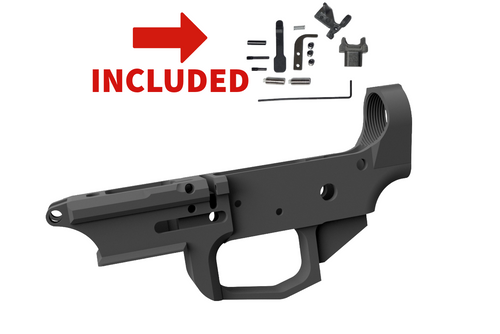 A9X Ambidextrous AR-9 Stripped Lower – Slate – Colt® Magazine Pattern - BLACK