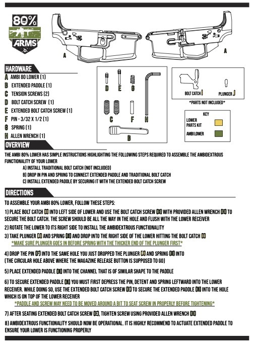 AMBI 80% Lower assembly instructions diagram