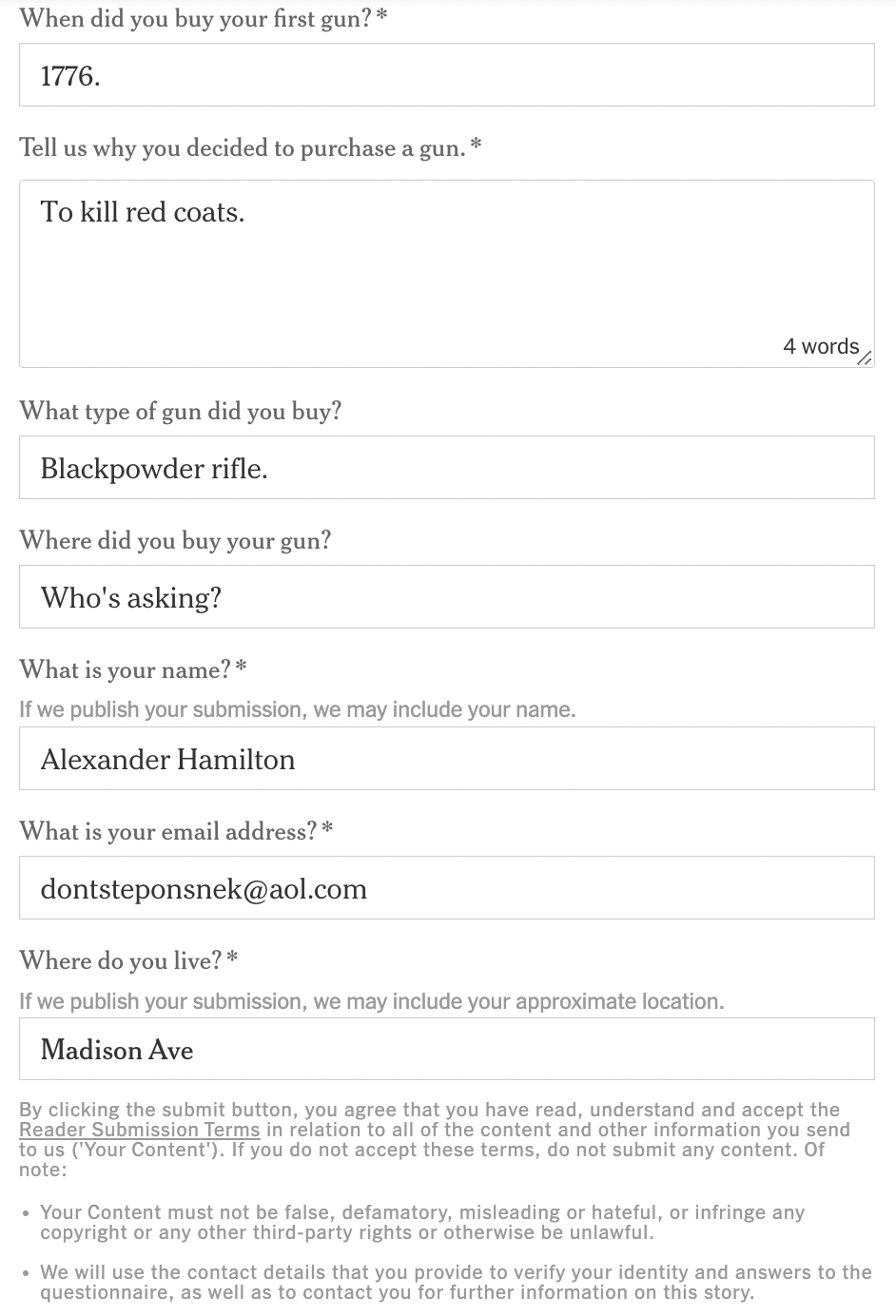 NY Times Article to Create New Gun Owner Database NY Times Article to Create New Gun Owner Database