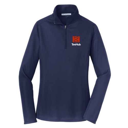 TireHub Port Authority® Ladies Pinpoint Mesh 1/2-Zip