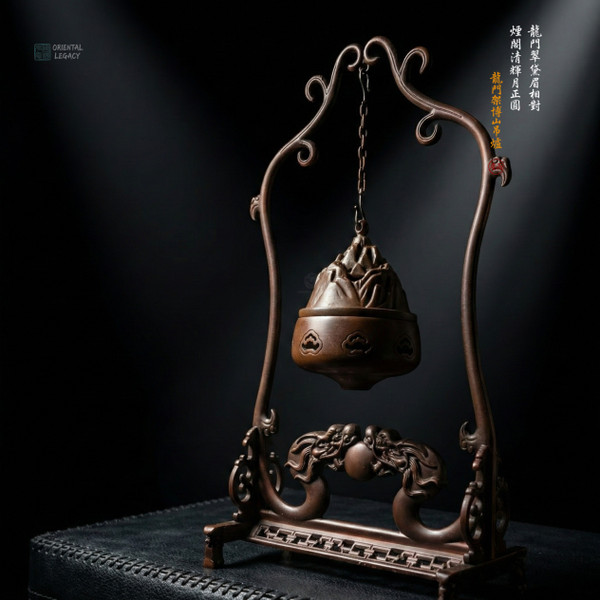 Grand Gantry Boshan Censer: Archaic Bronze - Structural Density