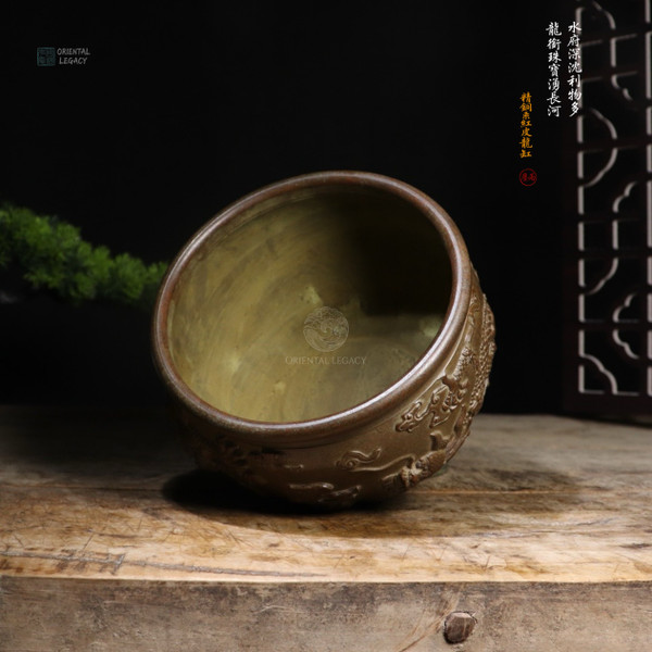 Hand-Polished: Pure Bronze Dragon Vat - Prosperity Grade