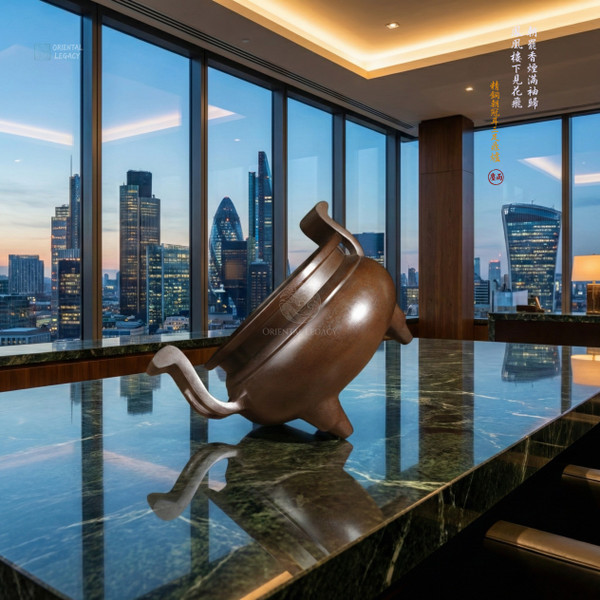 Imperial Grace: Lost-Wax Cast Fine Bronze Chao Guan Er Tripod Censer