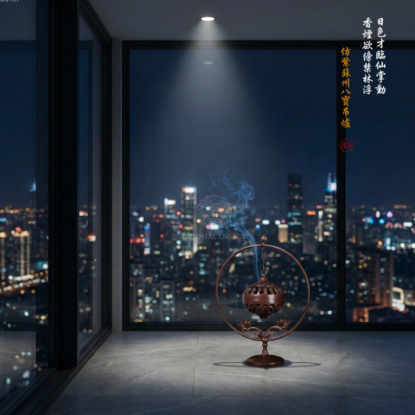 Imperial Su-Style Eight Treasures Hanging Censer - Artisanal Zen Altar Art