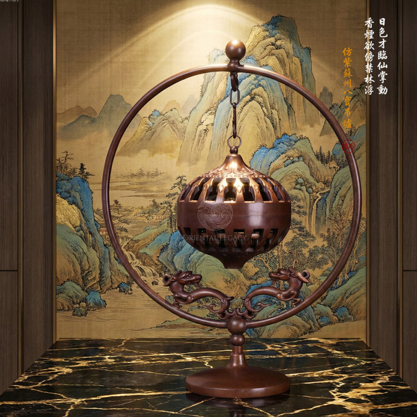 Imperial Su-Style Eight Treasures Hanging Censer - Artisanal Zen Altar Art