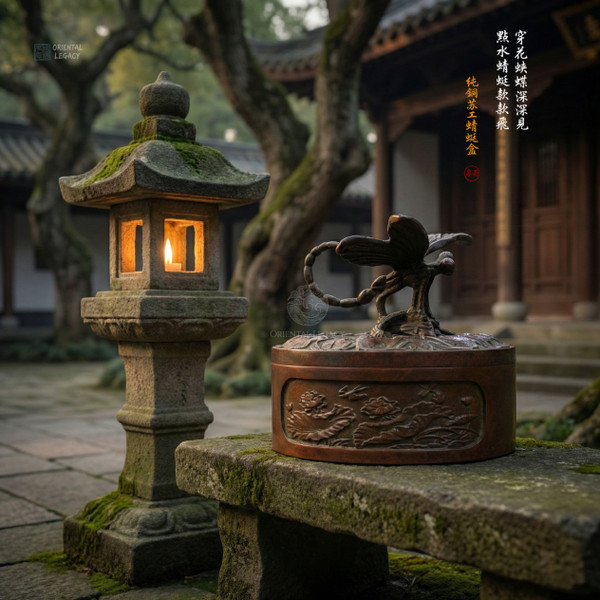 Eternal Summer: Lost-Wax Cast Fine Bronze Dragonfly Scholar Box