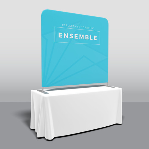 6' Helium by Ensemble Table Top Tension Fabric Trade Show Display Replacement Graphic