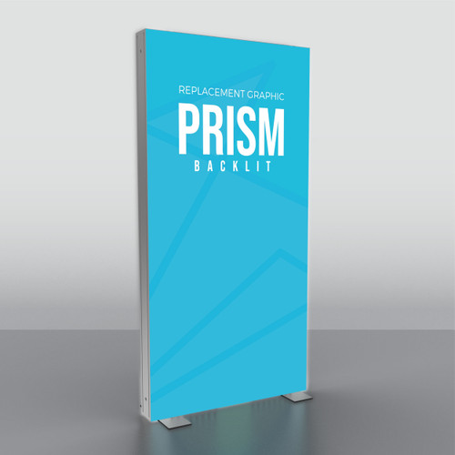 prism 4 foot portable backlit trade show lightbox replacement graphic