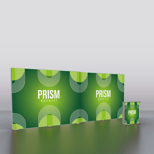 Prism 10 x 20 foot portable backlit trade show lightbox display Kit P20B
