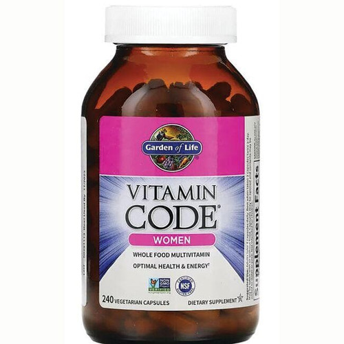 Garden of Life Women's Vitamin Code 240 Capsules bottle