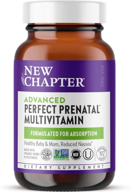 New Chapter Advanced Perfect Prenatal Vitamins, 192ct, bottle