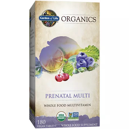 Organics Penatal Multivitamin 180 vegan tablets box