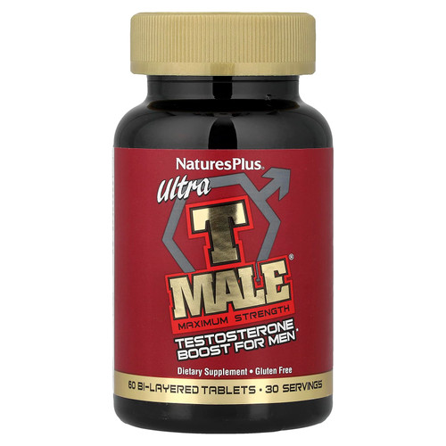 Ultra T-Male Testosterone Boost for Men, Maximum Strength, 60 Bi-Layered Tablets