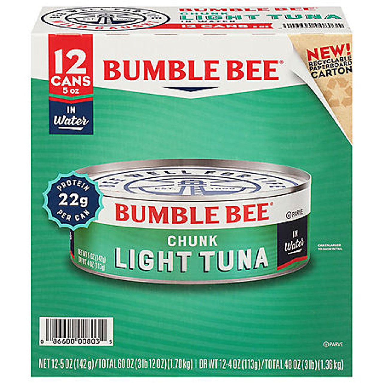 Bumble Bee Chunk Light Tuna in Water (5 oz., 12 ct.)