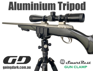 SmartRest Tripod + Ball Head + GUN CLAMP (Aluminium) - GoingDark