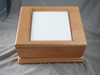 Large Keep Sake Alder Wood Box with White Cermaic Tile embedded with CerMark