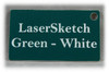 Green-White: Front surface White, Engravable Letters Red, 24" x 12" x 1/16"
