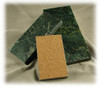 M-DG-3x5PB: Dark Green Marble,  3" x 5" x 3/4" Pen Base or Paper Weight,  5-Surface Polished with a Cork Pad Bottom