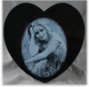 M-AB-12HeartASP/:  LaserGrade Absolute Black Marble, 12 inch Heart x 8mm, ASP, All Surfaces Polished (6F) - Case of 10