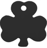 Black Shamrock Tag