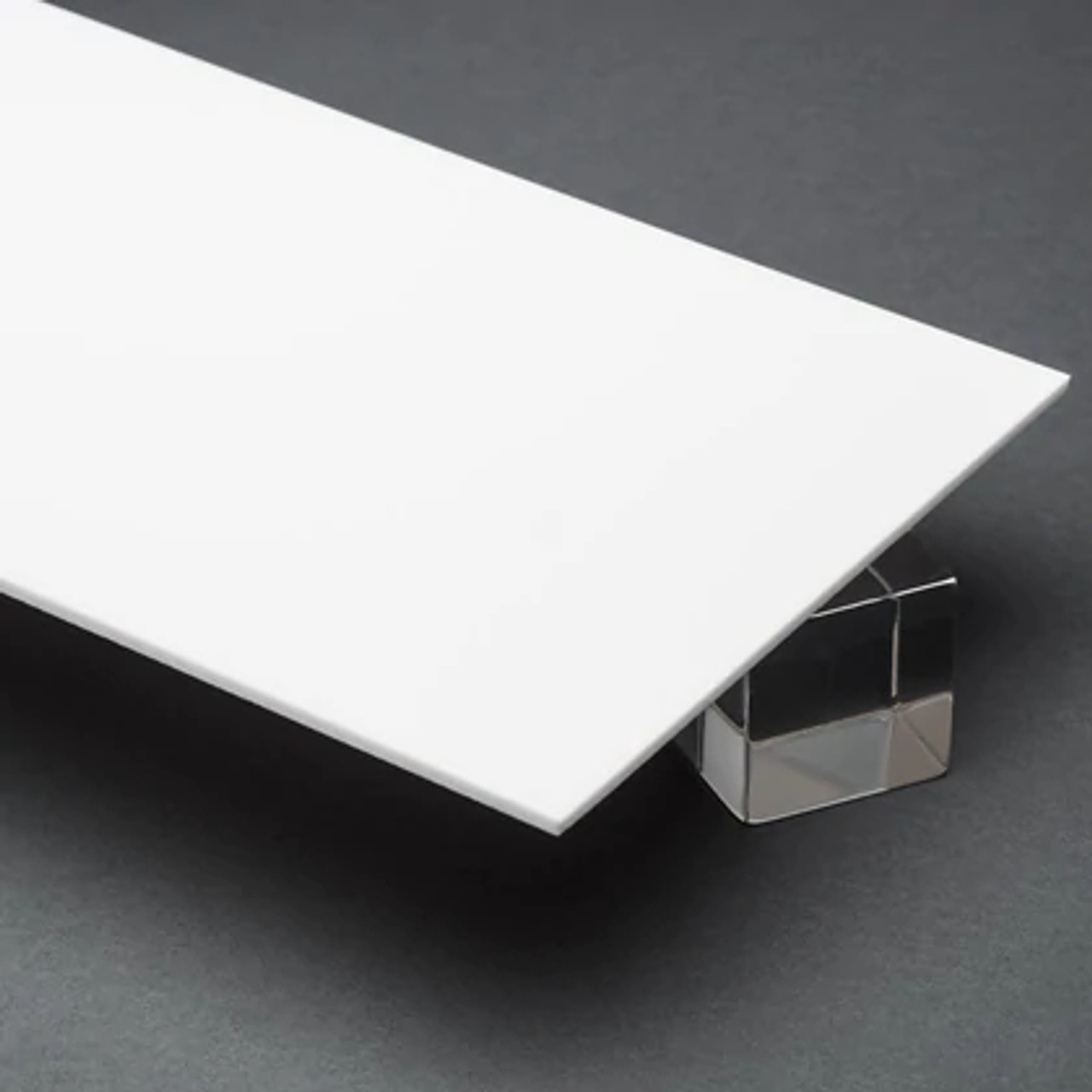 White Opaque Cast Acrylic Sheet, 12" x 24" x ~1/8"