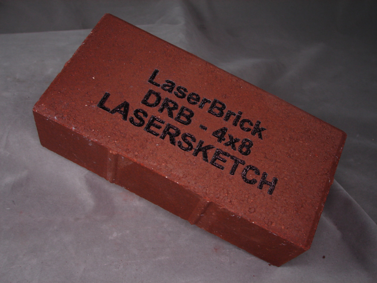 (100)-DRB-4" x 8" x 2-1/4", LaserGrade Dark Red Street Paver Bricks, with Lugs - 100 count