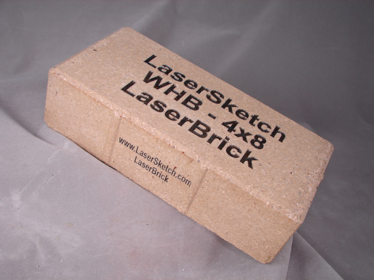 (100)-WHB-4" x 8" x 2-1/4", LaserGrade White (Ivory) Street Paver Bricks, with Lugs - 100 count