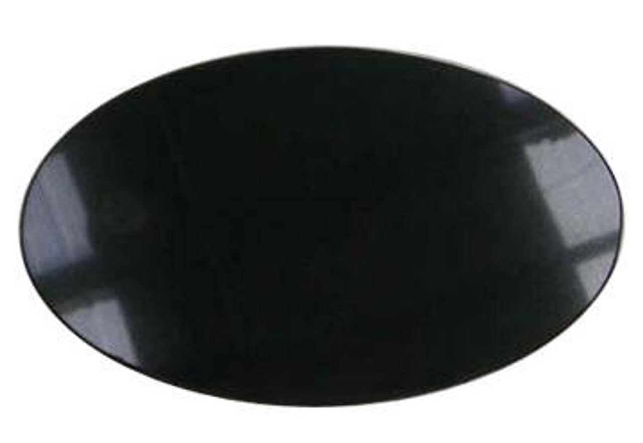 New - M-AB-5x7OvalASP: LaserGrade Absolute Black Marble, 5" x 7" x  3/8", Polished on all surfaces, Polished (6F)