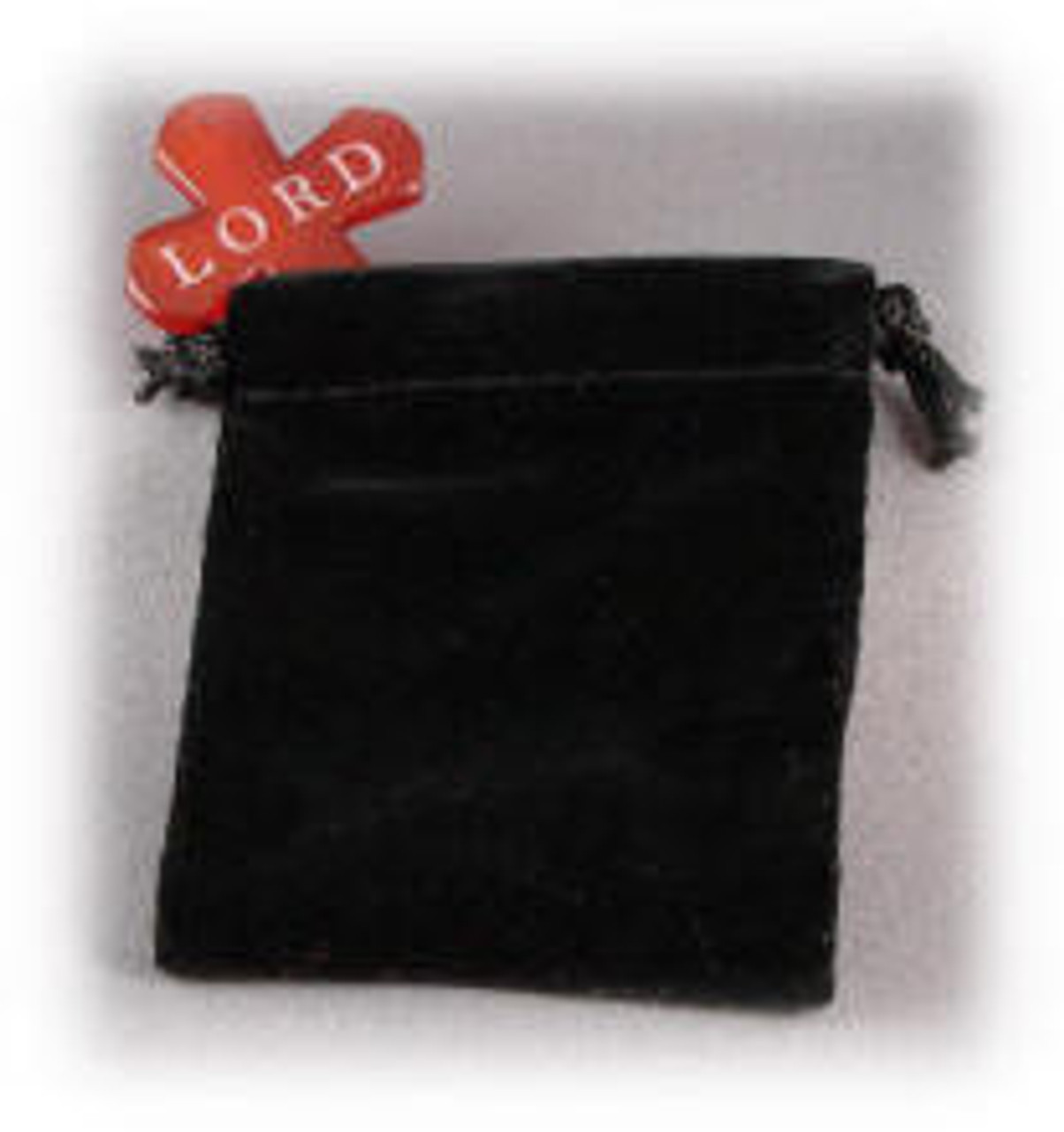 HS-B5390:  Black Velvet Draw-String Jewelry Pouch, 2-3/4" x 3"