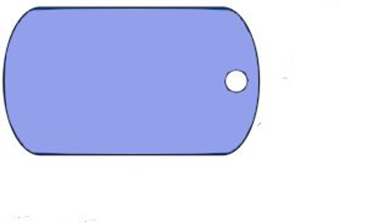 Light Blue - GI Style Anodized Aluminum Dog Tags