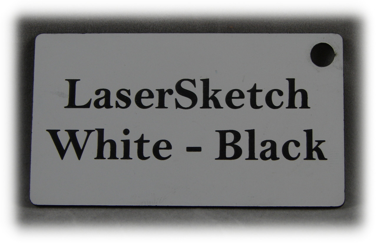 White-Black: Front surface White, Engravable Letters Black, 24" x 12" x 1/16"