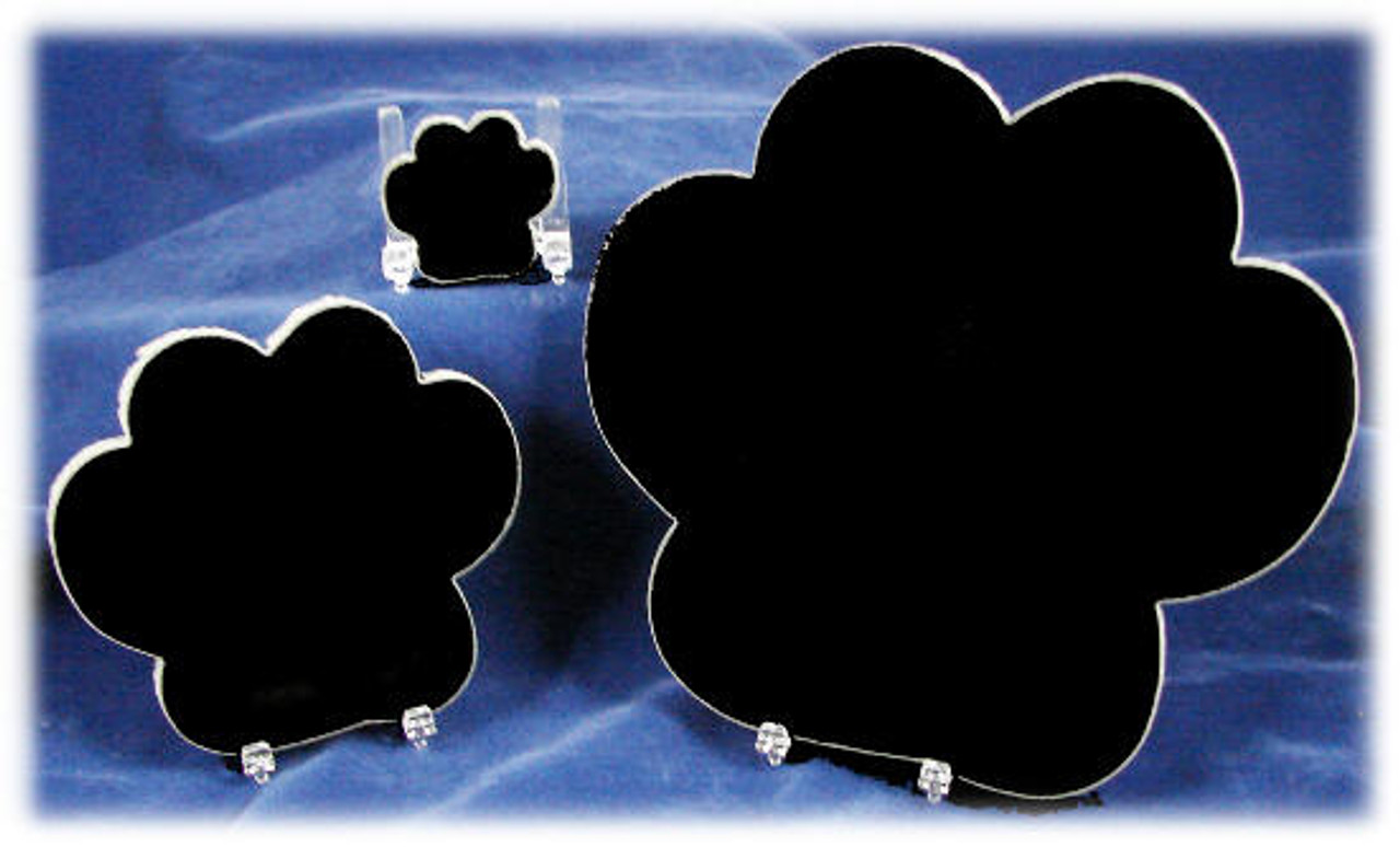 LaserGrade Black Granite  Dog Paw Print - G-Paw-2x2