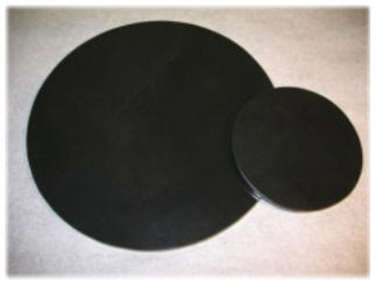 M-AB-6DiaASP: LaserGrade Absolute Black Marble, 6" Round  x 7mm,  All Surfaces Polished, (6F) 