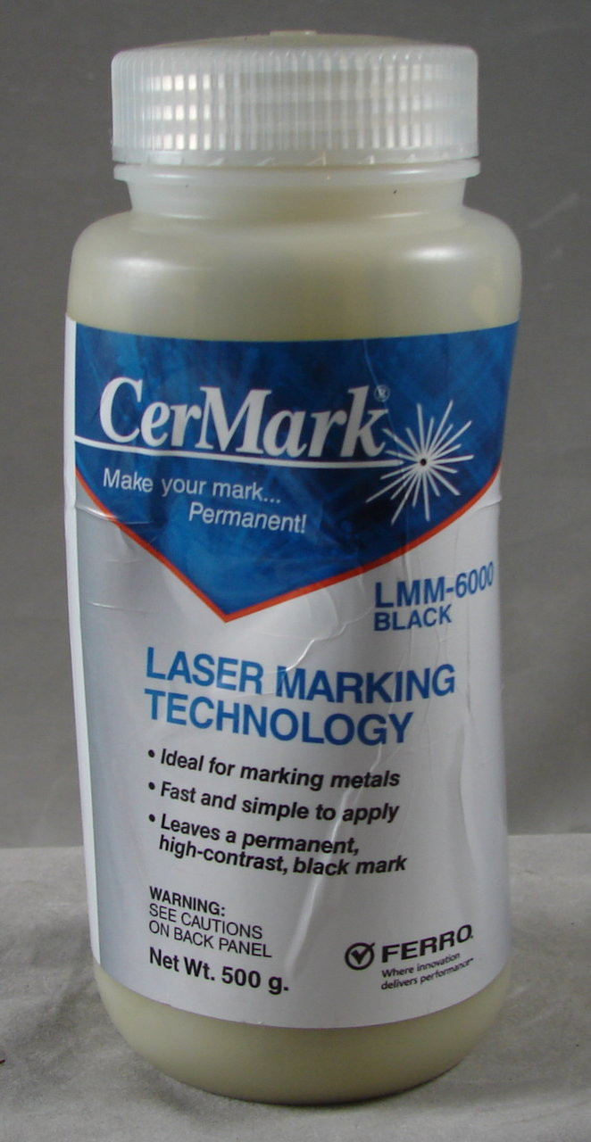 CerMark LMM6000.500: Black, 500 gram (paste), liquid for Metal Marking,  High Stick Compound for Brightly Polished Metals