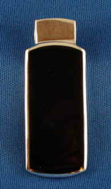 HS-518BO: Very Large Black Onyx Vertical Rectangle Pendent with rounded ends,