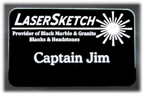  Lighted Laser Engraved LED Name Badge "On"