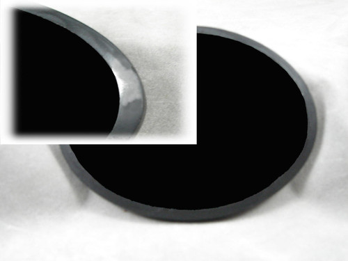 M-AB-3x4OvalBEP/:   LaserGrade Absolute Black Marble, 3" x 4" x 6mm, Oval,  Beveled  Edge Polished, (5F) - Case of 10