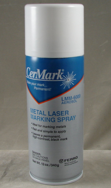 CerMark LMM6000.A12: Black,  12oz Aerosol Can for Metal Marking, High Stick Compound for Brightly Polished Metals