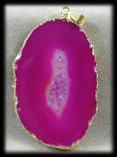  216029 Pink Agate Pendant 