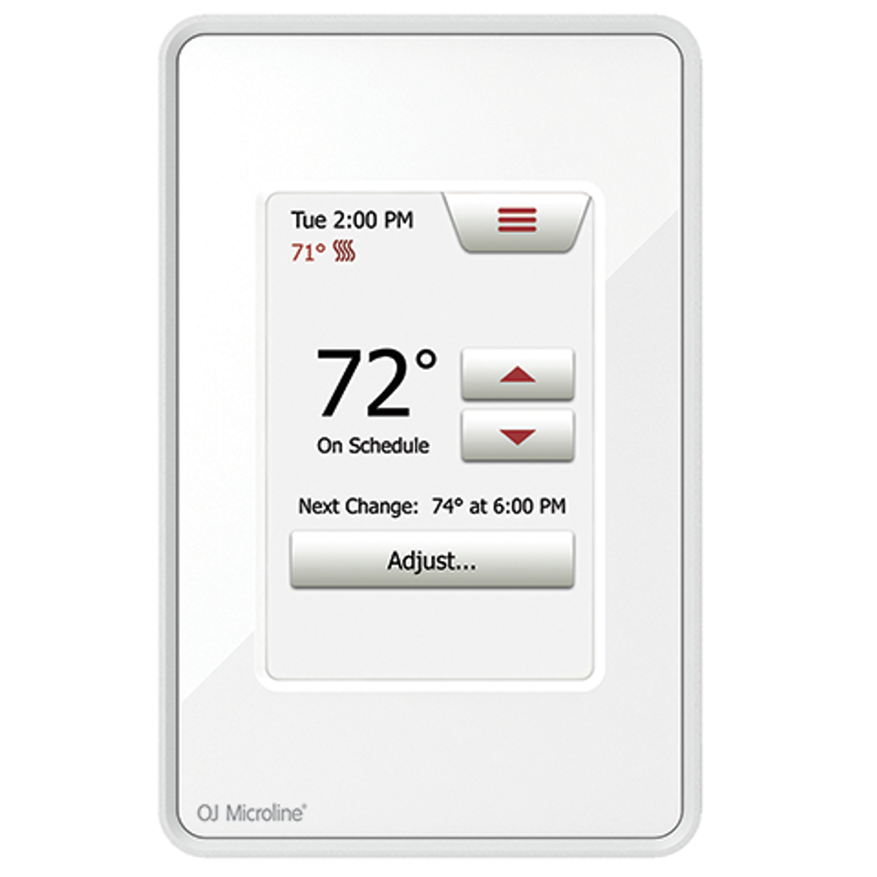 OJ MICROLINE TOUCH SCREEN GFCI PROTECTED THERMOSTAT (UDG4-4999) Warming  Systems Inc.