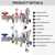 Factory-assembled hydronic manifold featuring individual loop balancing valves, precision flow meters, purge valves, and automatic air vents for accurate system control.